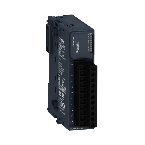 TM3DQ8T | Дискретный модуль расширения ТМ3- 8 выходов транзист источник(pnp), Schneider Electric