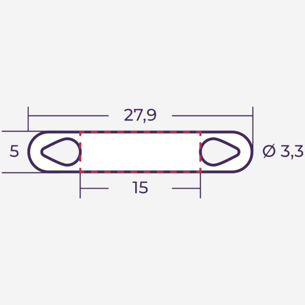 el523115050 | Маркер продеваемый PM-1-15x5 W белый (рул. 2700 шт.), Elegir