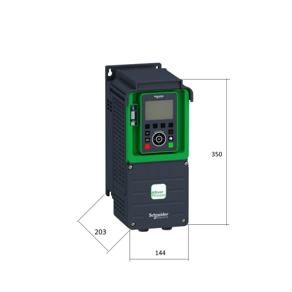 ATV630U15N4 | Преобразователь частоты, серия ATV630, 0,75/1,5 кВт, 2,2/4 А, перегрузка 150/110%, 380B, Schneider Electric