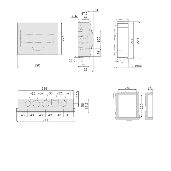 EZ9E112P2FRU | City9 Box корпус встраиваемый с белой дв. 1ряд/12мод, Systeme Electric