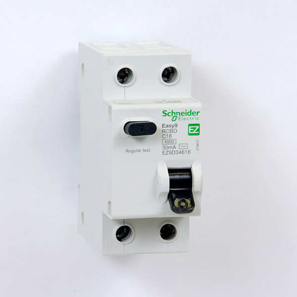  | Дифференциальный автомат Easy9, 1p+N 16А, кривая C, 30мА, тип AC, 4,5кА, Schneider Electric