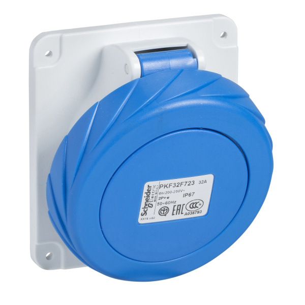 PKF16F723 | Розетка скрытой установки 2P+PE 16 А IP67, Schneider Electric
