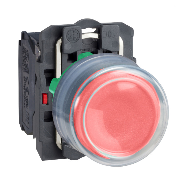 XB5AP42 | Кнопка с колпачком без подсветки, с возвратом, 1НЗ, красная, Schneider Electric
