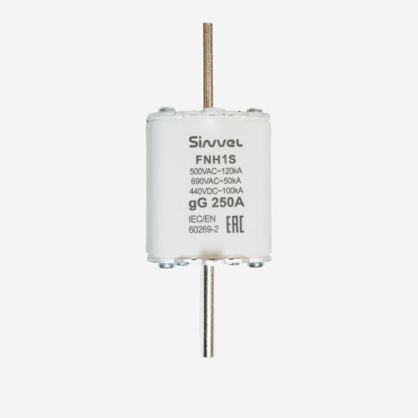 FNH1S-250 | Предохранитель 250 A, габарит 1, gG, 500 B AC/ 440 B DC, боёк, Sinvel 
