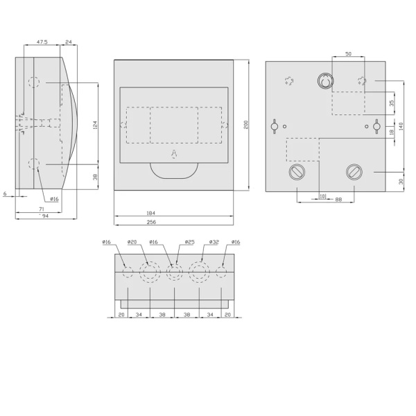 EZ9E108S2SRU | City9 Box корпус навесной с проз. дв. 1ряд/8мод, Systeme Electric