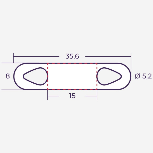 el523315080 | Маркер продеваемый PM-3-15x8 W белый (рул. 2100 шт.), Elegir