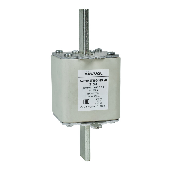 SVF-NH2T690-315-aR | Предохранитель, 315 А, 690 В AС, aR, габарит 2, ножи, Sinvel 
