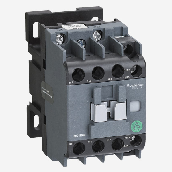 MC1E09F7 | КОНТАКТОР MC1E 3P 9A НО+НЗ 110V 50/60ГЦ (LC1E0910F5), Systeme Electric