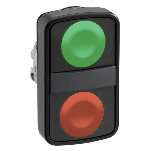 ZB4BL73407 | Головка кнопки двойная без маркировки, красная/зелёная, Schneider Electric