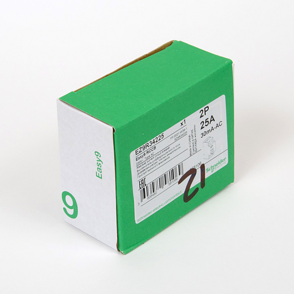  | УЗО, серия Easy9, 1p+N, 25А, 30мА, тип AC, Schneider Electric