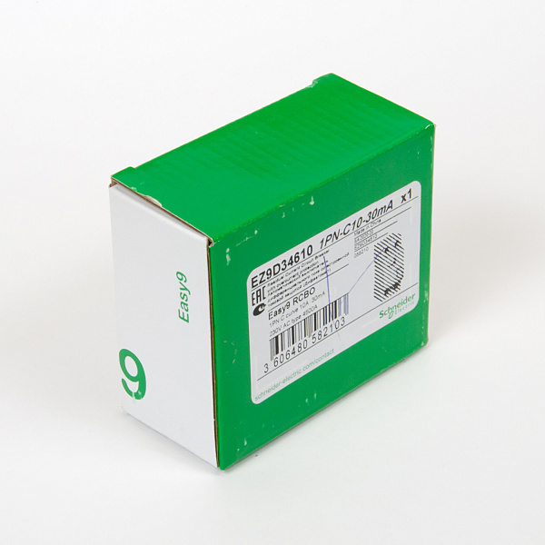  | Дифференциальный автомат Easy9, 1p+N 10А, кривая C, 30мА, тип AC, 4,5кА, Schneider Electric