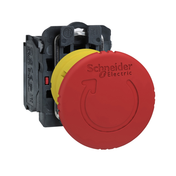 XB5AS8442 | Аварийная кнопка возврат поворотом, красная, 1НЗ, Schneider Electric