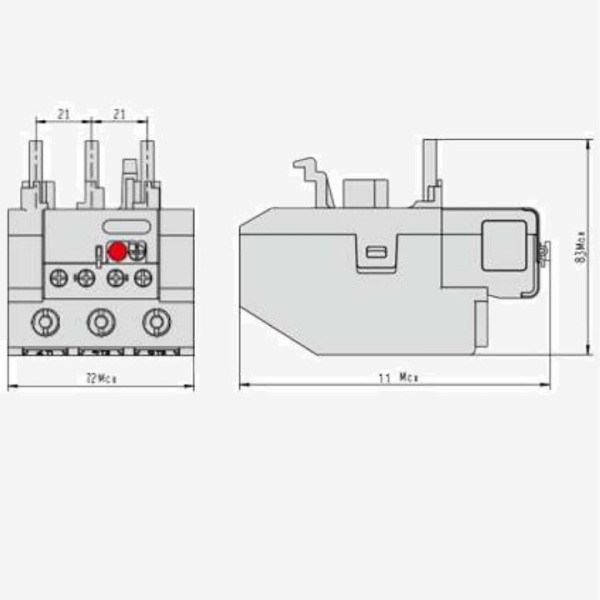 MRE9325 | ТЕПЛОВОЕ РЕЛЕ ПЕРЕГРУЗКИ MRE F93 17-25A КЛАСС 10 (LRE322), Systeme Electric