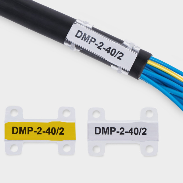 el715242 | Держатель маркера DMP-2-40/2 (под две каб.стяж., упак. 200 шт.), Elegir