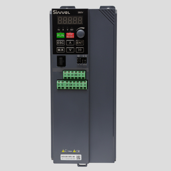 SID100-7R5-3B | Преобразователь частоты SID100, 7,5кВт - 150%, 3ф 380В, тормозной модуль, Sinvel