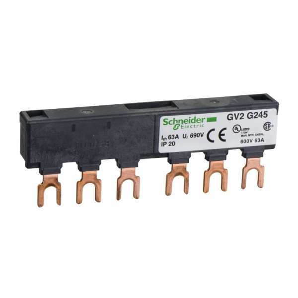  | Гребенчатая шина на 2 подключения, 63А, Schneider Electric