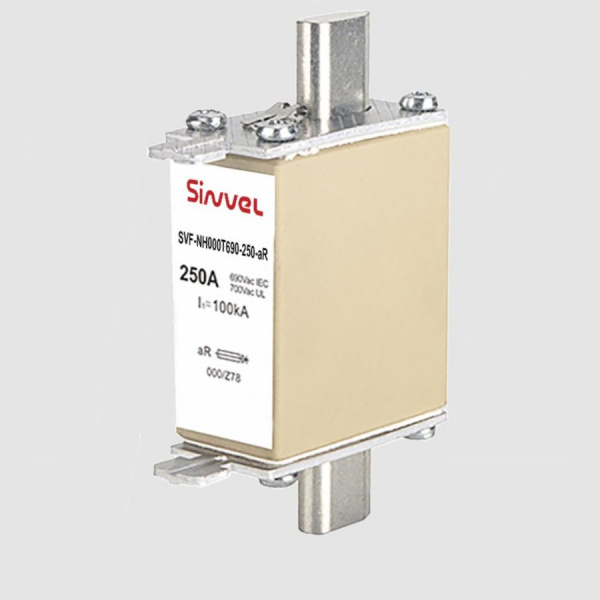 SVF-NH000T690-40-aR | Предохранитель, 40 А, 690 В AС, aR, габарит 000, ножи, Sinvel 