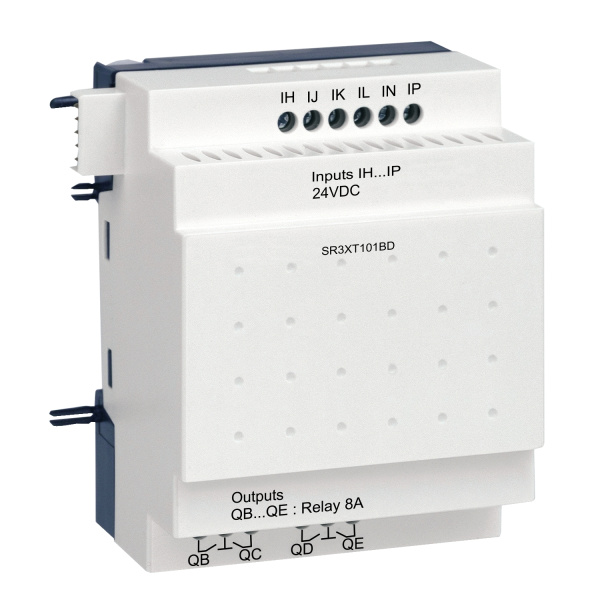 SR3XT101BD | Zelio Logic модуль расширения вх/вых 10 I/O 24VDC, Schneider Electric